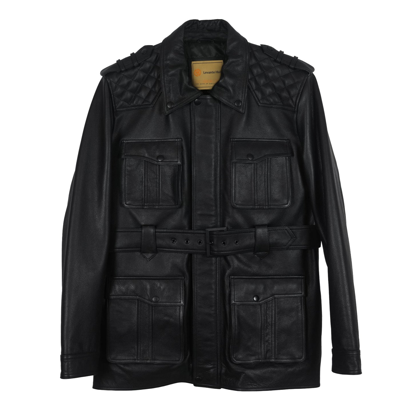 Classic Utility Quilted Leather Jacket