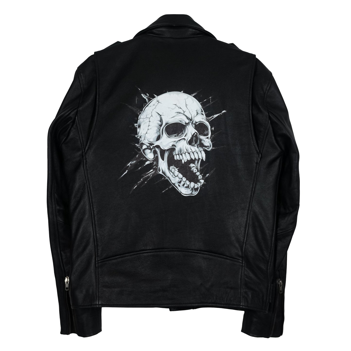 Reaper Skull Graphic Biker Jacket