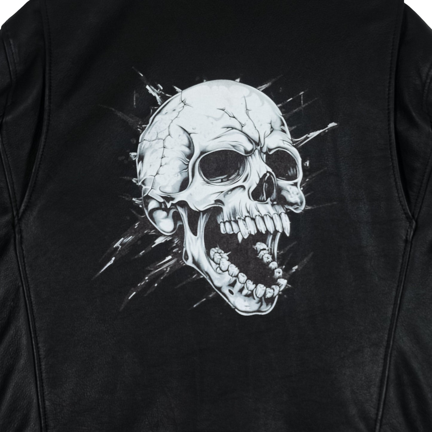 Reaper Skull Graphic Biker Jacket