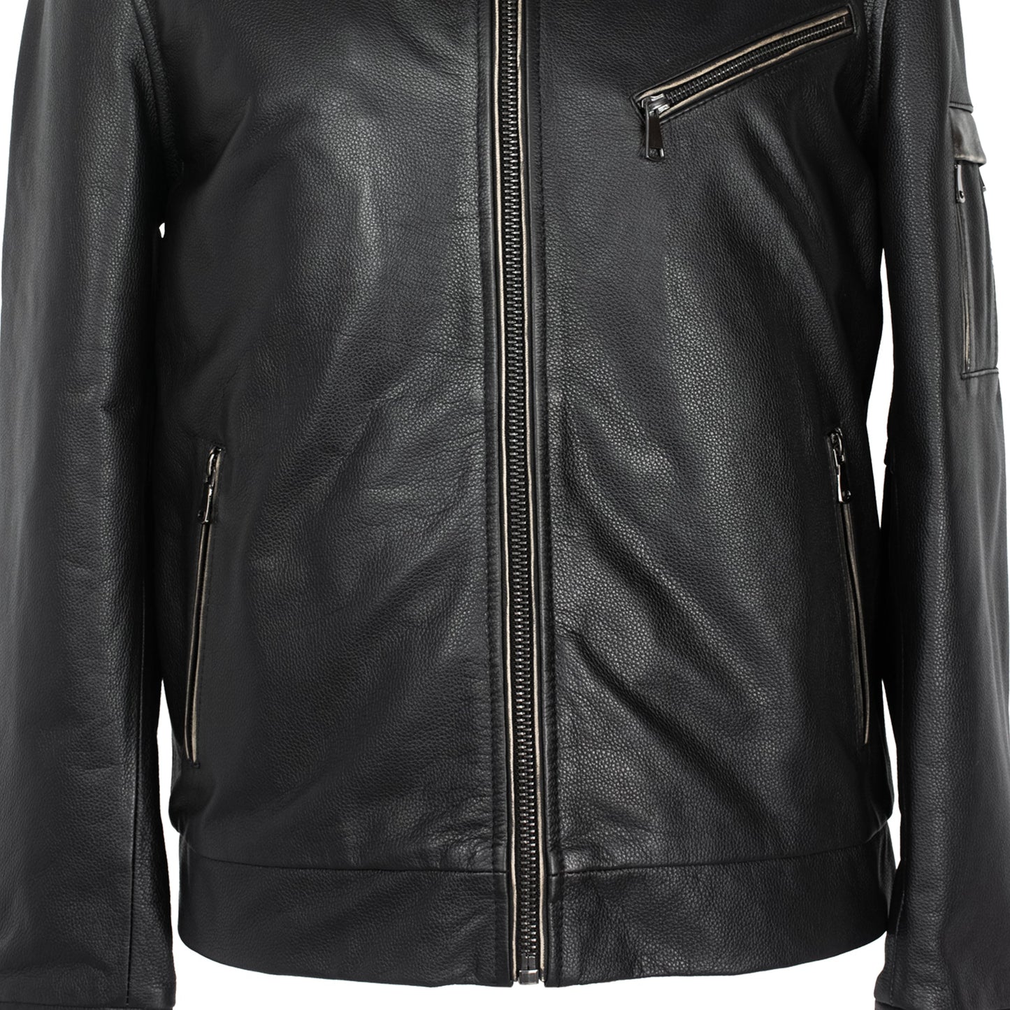 Classic Cowhide Leather Jacket – Air Force Edition
