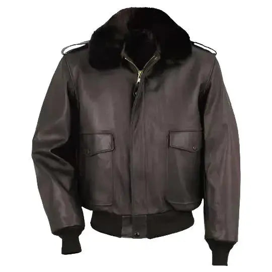 Men’s A-2 Cowhide Leather Flight Bomber Jacket