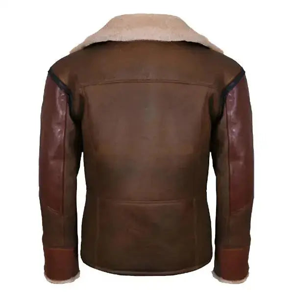 Men’s Aviator RAF B3 Leather Bomber Jacket – Classic Flight Style