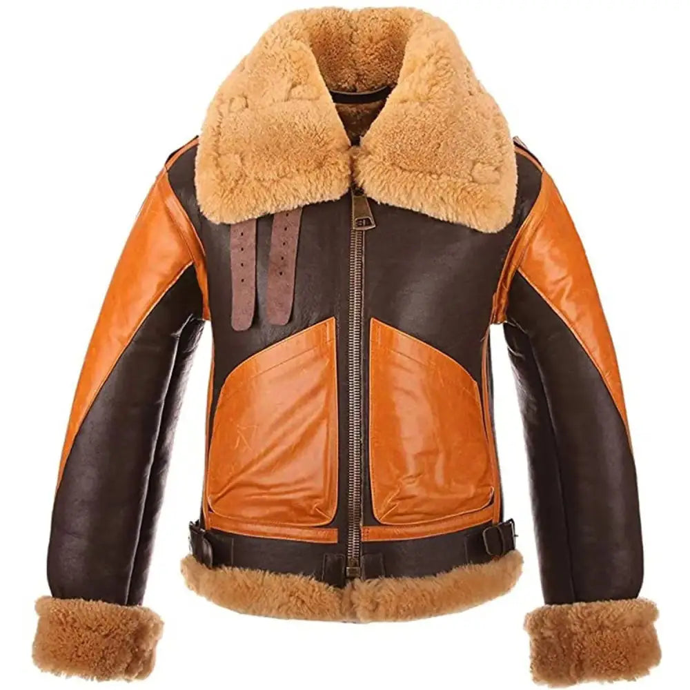 Men’s Aviator Sheepskin Leather Jacket