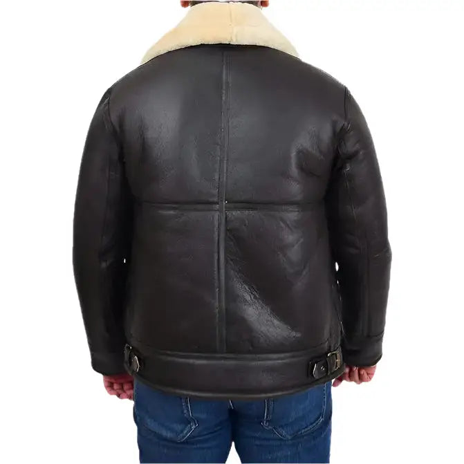 Men’s B3 Bomber Aviator Sheepskin Shearling Flying Coat