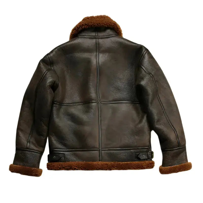 Mens B3 Sheepskin Shearling Leather Bomber Jacket