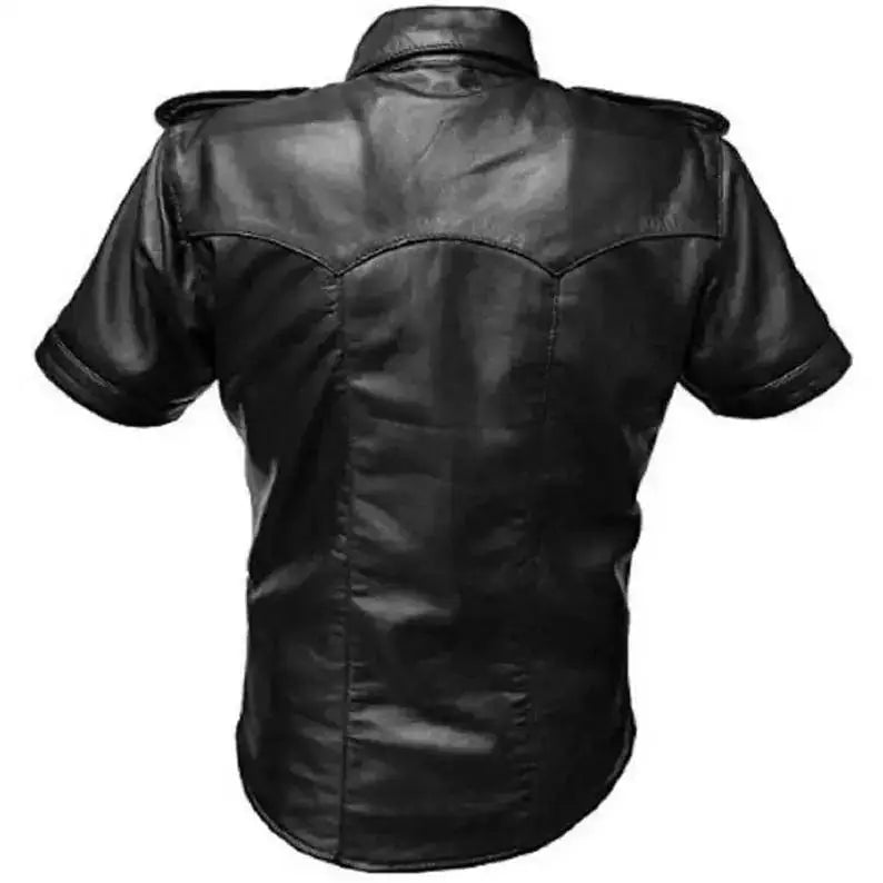 Men’s Sheep Leather Police Uniform Shirt
