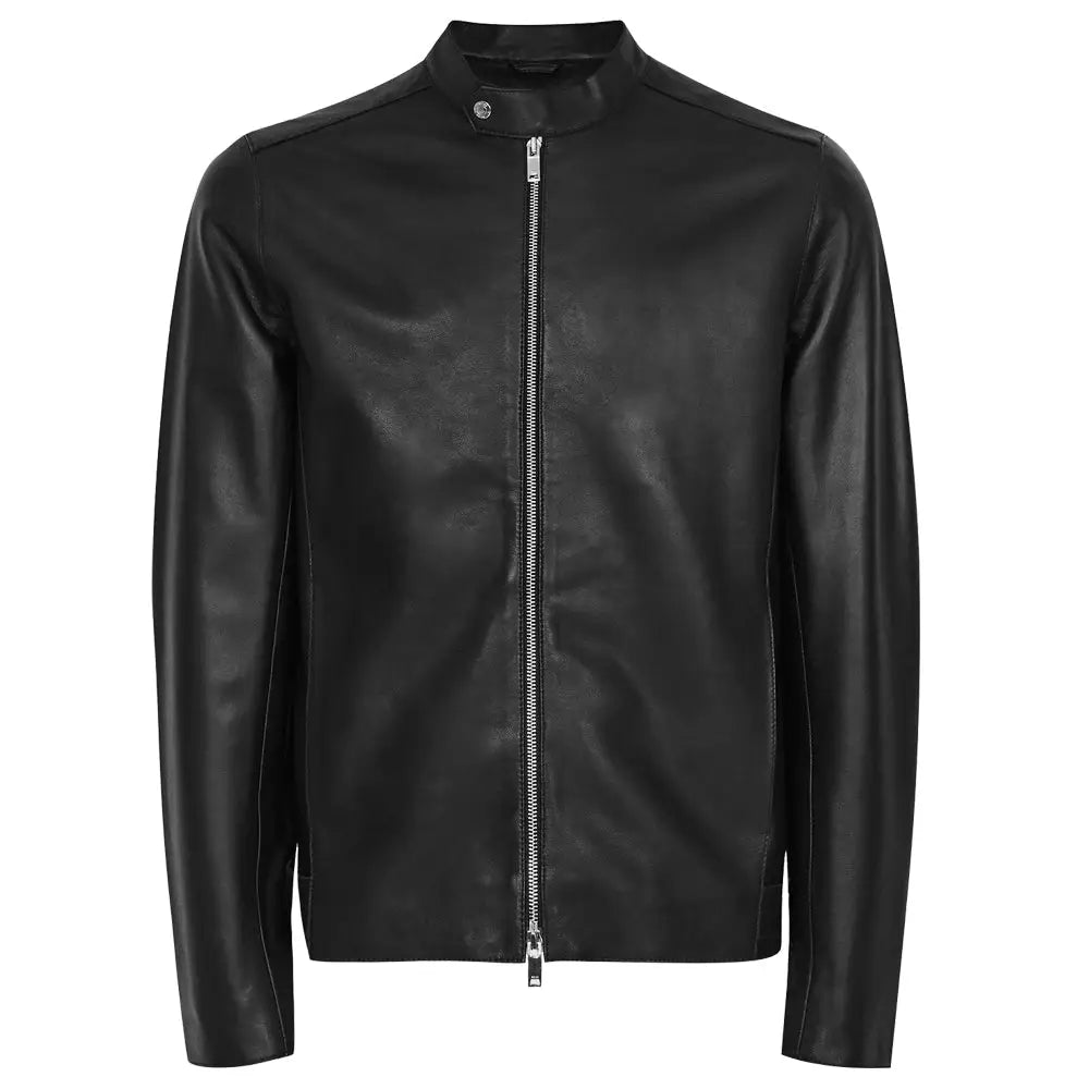 Men's Leather Café Racer Jacket