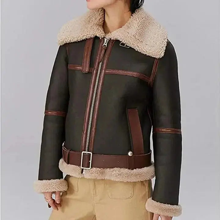 Women’s B3 RAF Shearling Aviator Bomber Jacket