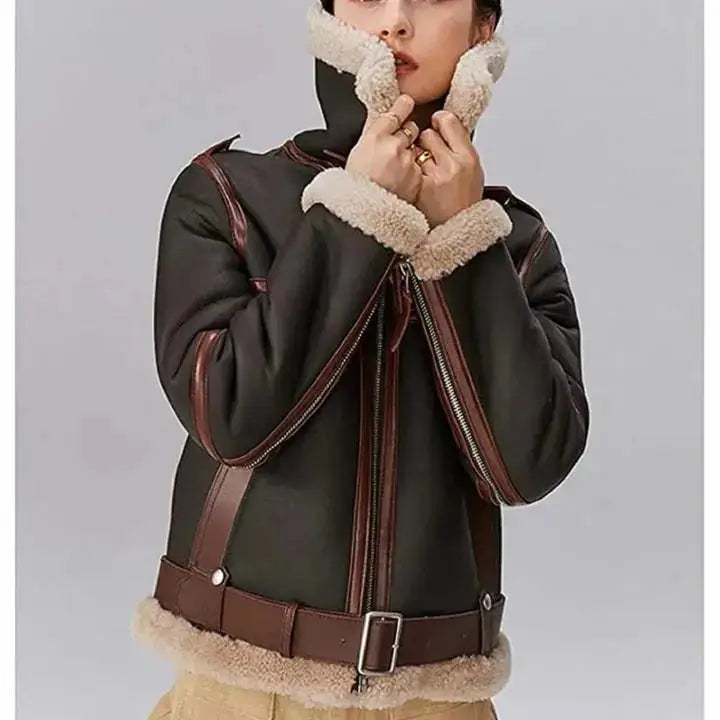 Women’s B3 RAF Shearling Aviator Bomber Jacket