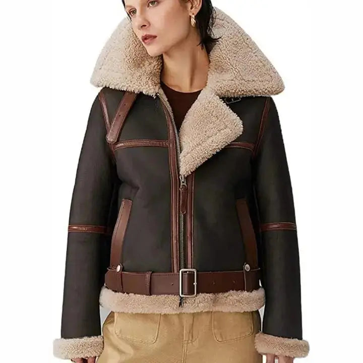 Women’s B3 RAF Shearling Aviator Bomber Jacket