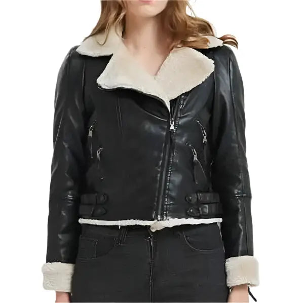Women's Black B3 Shearling Bomber Jacket