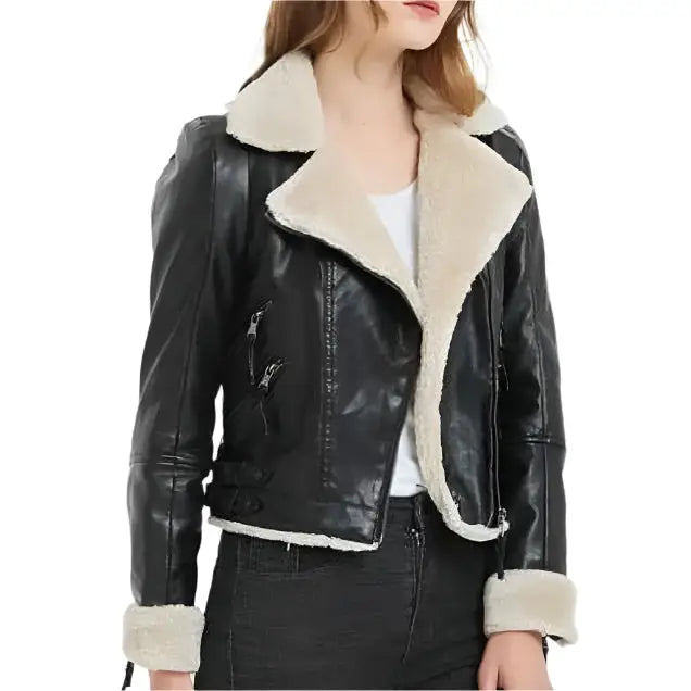 Women's Black B3 Shearling Bomber Jacket