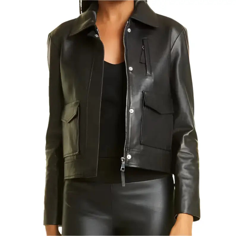 Womens Black Motorcycle Jacket