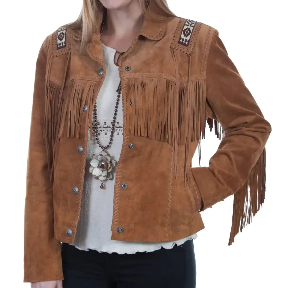Womens Bourbon Suede Laced Jacket
