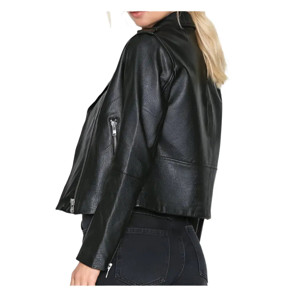 Women's Slim Fit Biker Leather Jacket