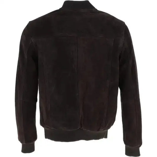 Men’s BlackShadow Suede Bomber Jacket