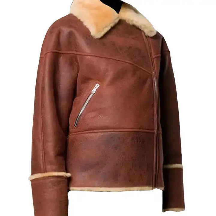 Women’s Julien Calloway Leather Shearling Jacket – Gossip Girl Inspired