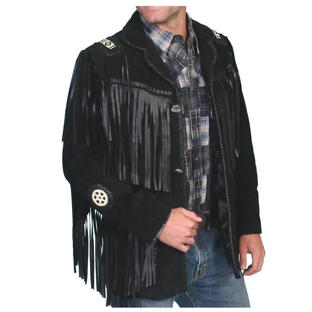 Men's Western Cowboy Genuine Leather Jacket