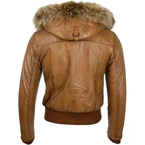 Mens Nappa Leather Bomber Jacket