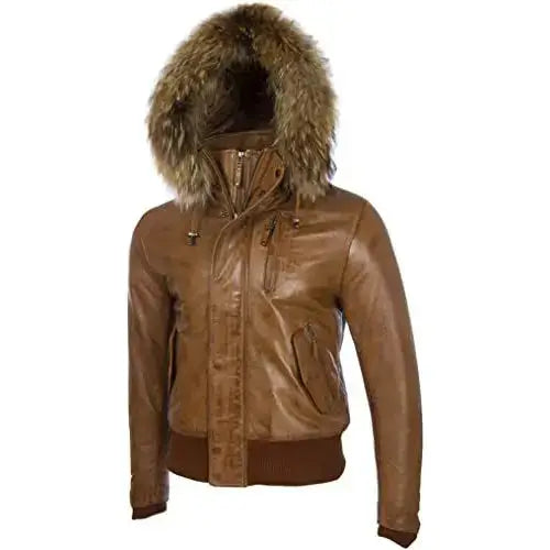 Mens Nappa Leather Bomber Jacket