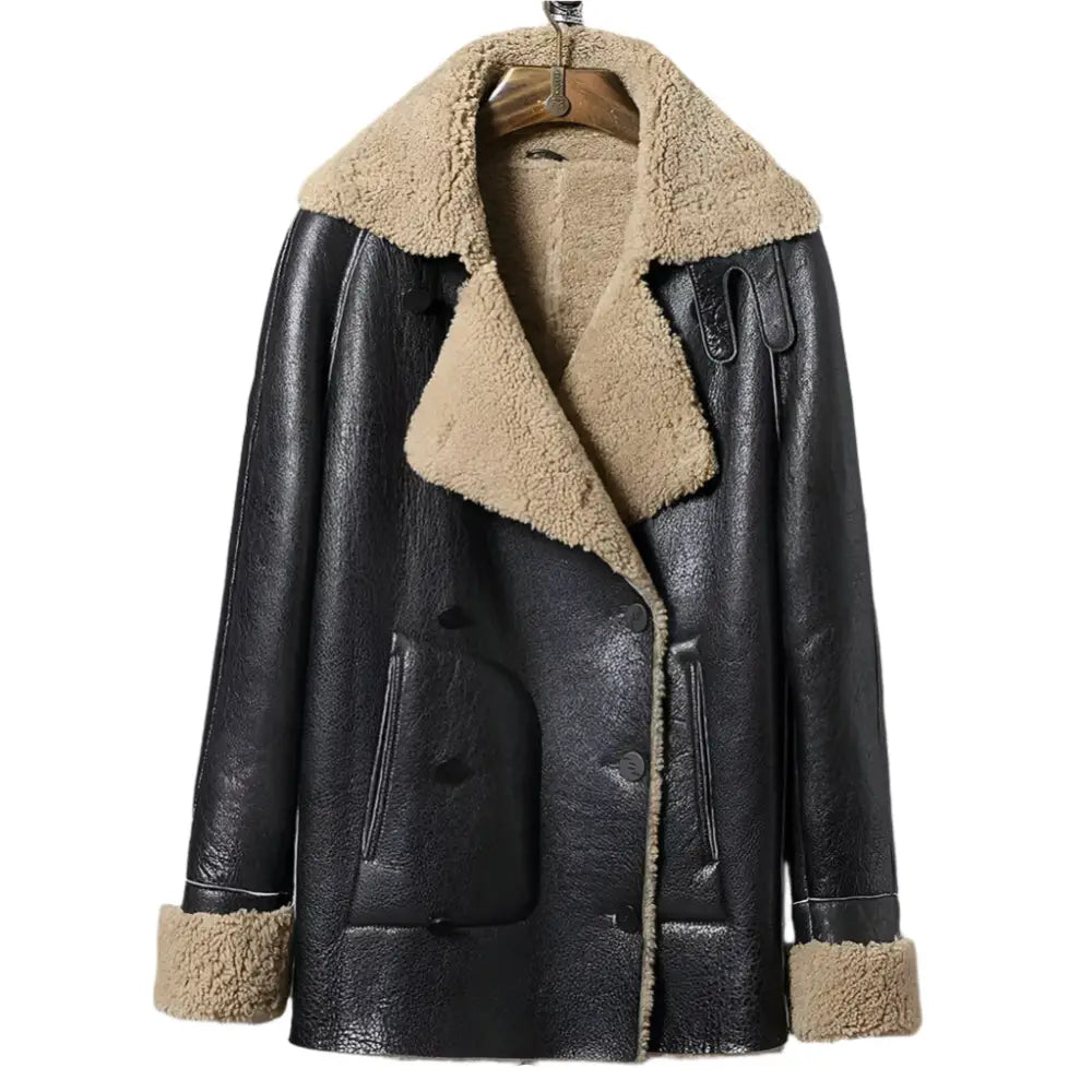 Mens Sheepskin Shearling Fur Coat