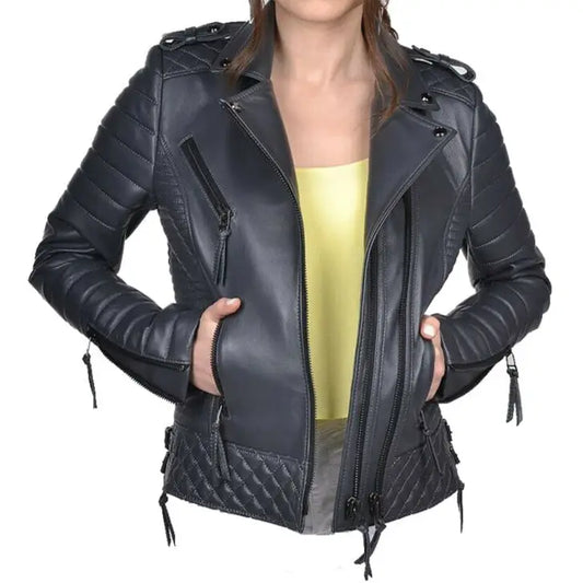 Women’s Leather Motorcycle Jacket