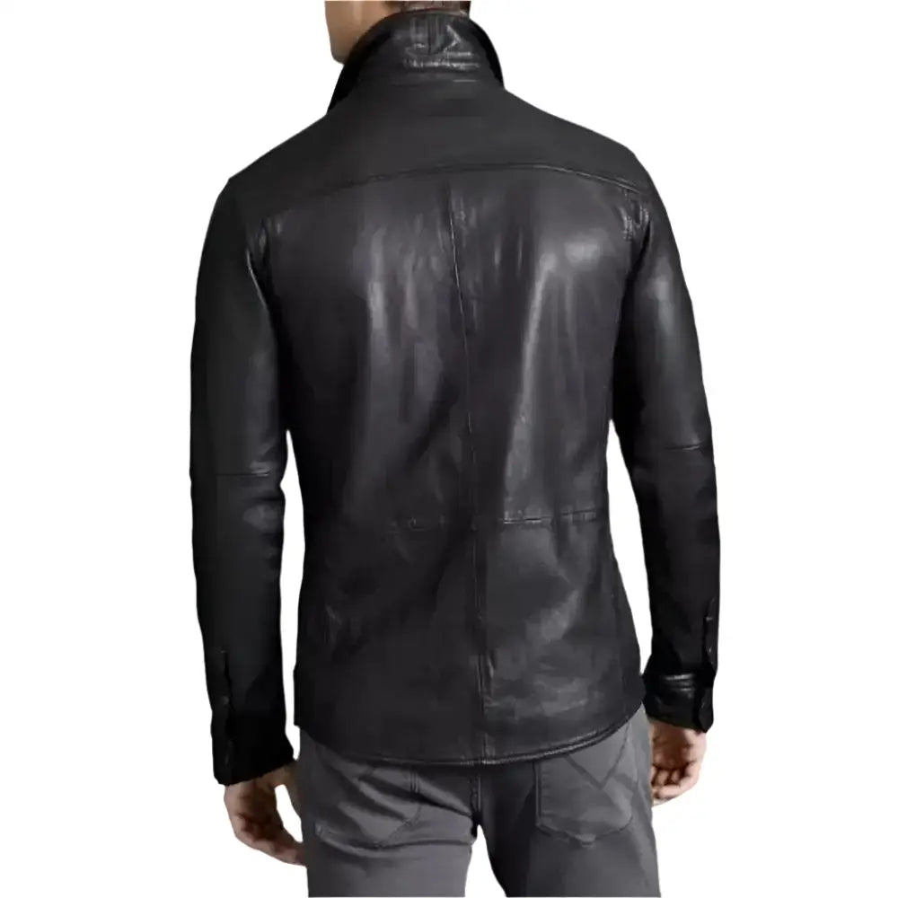 Mens Real Sheepskin Leather Shirt