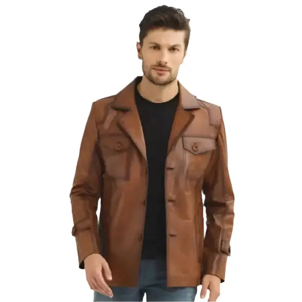 Vintage Leather Biker Jacket