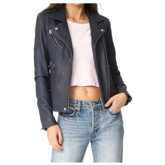 Women’s Motorcycle Lambskin Leather Jacket