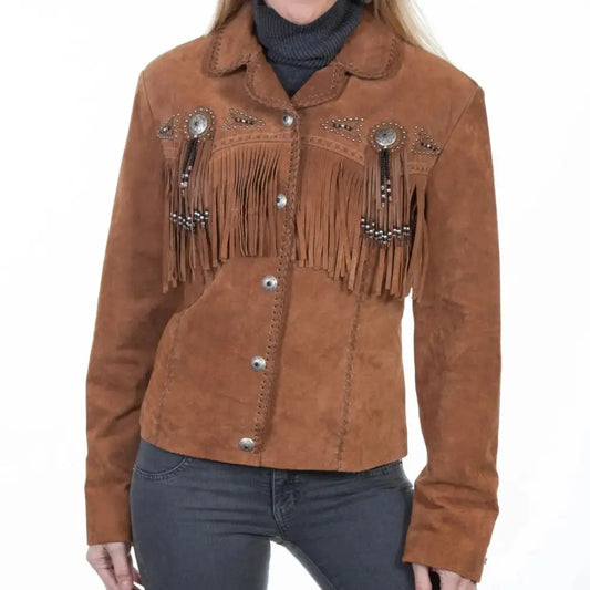 Women’s Cinnamon Boar Suede Jacket