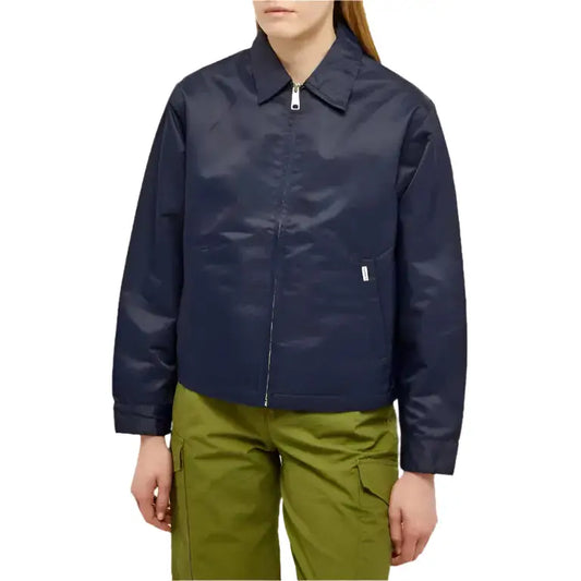 Women's Indigo Blue Leather Jacket