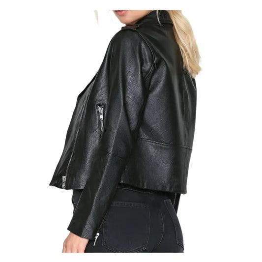 Women's Slim Fit Biker Leather Jacket