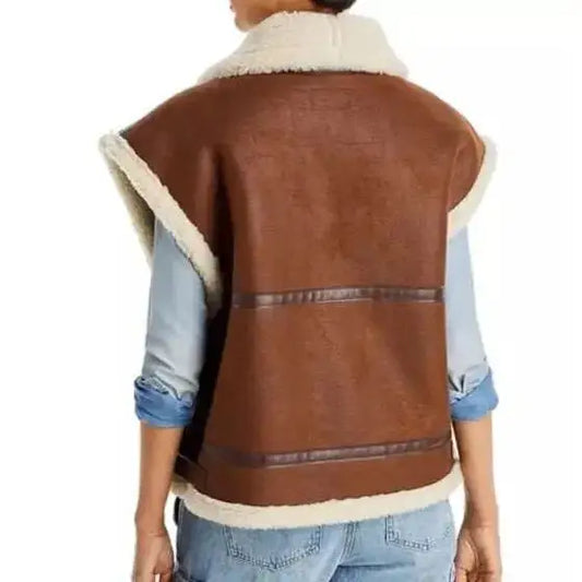 Women’s WWII B3 Aviator Sheepskin Vest